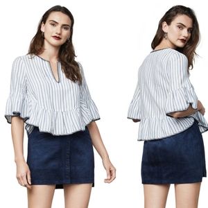 BCBG MAXAZIRA Embroidered trim, bell sleeves